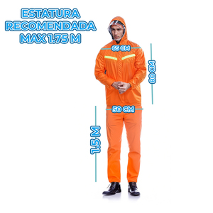 Impermeabile a 2 Pezzi con Visiera Fluorescente - Product Image 5