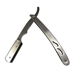 Venta al por mayor profesional de hoja recta de acero inoxidable de punta afilada mango de plástico maquinilla de afeitar de seguridad de bajo precio maquinilla de afeitar de peluquero - Product Image 4