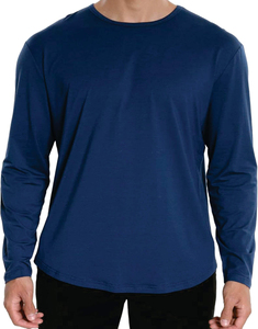 เสื้อยืดแขนยาวผู้ชายทรงปกติ ผ้าฝ้าย 100% คุณภาพสูง สีสั่งทำได้ เป็นมิตรกับสิ่งแวดล้อม ระบายอากาศได้ดี แห้งเร็ว - Product Image 3