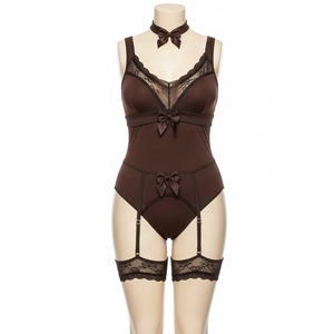 Traje Sexy de Talla Grande de Poliéster, Tela Elástica Suave, Ajuste Cómodo, Estilo de Fiesta, Ropa para Mujer, Ropa de Dormir, Moda - Product Image 1