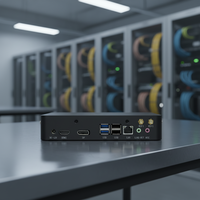 Nuevo Mini PC Industrial Integrado con Intel I7 sin Ventilador, 32GB DDR5, 1TB NVMe SSD, WiFi 6, LAN Dual de 2.5G, Windows 10/11 IoT