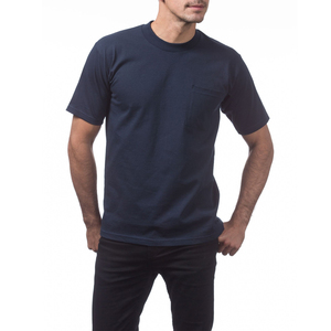Ringer Club algodón manga corta Camisetas hombres Proclub peso pesado sólido manga corta Camisetas cuello redondo - Product Image 1