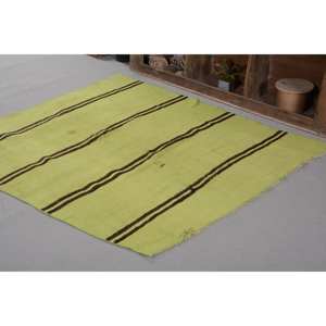 Alfombra Vintage de Lana Turca para Decoración de Habitación, Diseño de Retazos, Tabriz, Clásico, Moderno, Verde y Marrón, Rectángulo, Área Grande, 5,5x6,1 Pies - Product Image 4