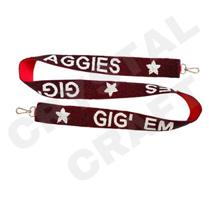 สายคล้องกระเป๋าลูกปัดหลากสีแบบกำหนดเอง CRYSTAL CRAFT 'Hook Em Horns' สายคล้องกระเป๋าประดับลูกปัด อุปกรณ์เสริมแฟชั่นสำหรับกระเป๋า - Product Image 5