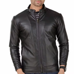 Chaqueta de Cuero Genuino Personalizada para Hombre, Chaqueta de Motociclista de Invierno para Hombre, Chaquetas de Cuero Genuino Cálidas para Hombre - Product Image 3