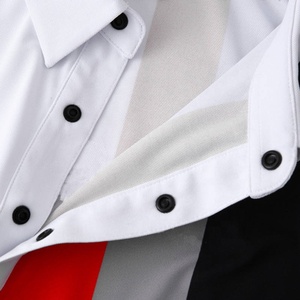 Top moda hombres antiarrugas humedad que absorbe la humedad secado rápido 100% poliéster Casual cuello manga corta para camisas al aire libre - Product Image 4