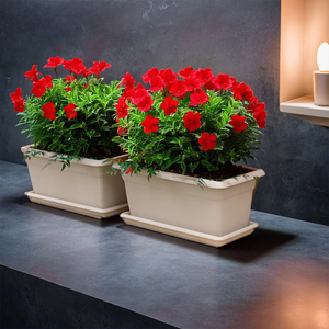 Terre cuite méditerranéenne 100x45x40h cm Jardinière extérieure Capacité 110L Pots de fleurs et jardinières - Product Image 6