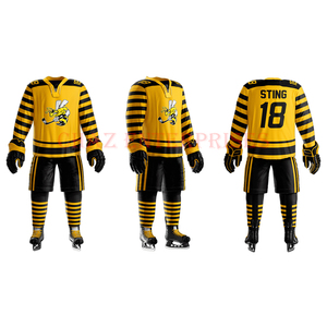 เสื้อทีมปักลายทแยงชุดเสื้อฮอกกี้พิมพ์ลาย - Product Image 2