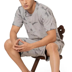 Conjunto de Verano de 2 Piezas de Camiseta y Pantalones Cortos de Punto Personalizados para Hombre, Fabricante OEM DAKHA SPORTS - Product Image 5