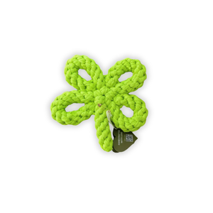Jouet à mâcher pour chien en macramé fait main - Trèfle porte-bonheur, jouet pour animaux de compagnie de qualité supérieure - Product Image 1