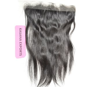 Fabrique en gros 13*4 Frontal naturel indien cuticule alignée 100% Machine Double trame tissage faisceau Extensions de cheveux humains - Product Image 4