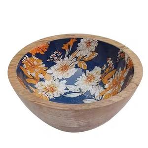 Tazón de Madera de Mango de Primera Calidad, Tazón Redondo Hecho a Mano con Acabado de Grado Alimenticio para Servir Fideos, Sopas y Aperitivos - Product Image 6