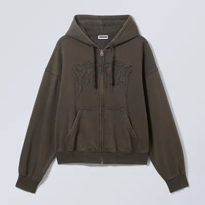 Personnalisé 500 Gsm Français Terry Baggy Zip up Mode Streetwear Sweat à capuche Broderie Patch Vintage Hiver Sweat à capuche Fabrication - Product Image 3