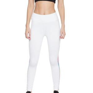 กางเกงเลกกิ้งเอวกลางผ้าถักสำหรับผู้หญิงกางเกงออกกำลังกายเล่นฟิตเนสใส่สบายระบายอากาศได้ดีแห้งเร็ว - Product Image 1