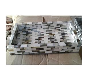 Bandeja de servicio de nácar para el hogar y fiestas, bandeja para servir magdalenas y postres, última pieza - Product Image 1