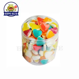 Fábrica de China colorido corazón forma fruta sabor suave caramelo gomoso mayorista dulces