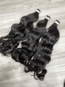 Extensiones de cabello vietnamita de gran oferta 2025, cutícula completa alineada, sin enredos, sin desprendimiento, mechones de cabello humano de Color Natural a granel - Product Image 5