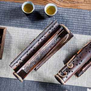 Classic Design Eco Friendly Durable <b>Wooden</b> Religious Indian Incense <b>Burner</b> with Ash Catcher <b>for</b> Home Zen Decoration - Product Image 2