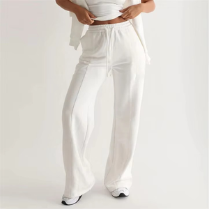 Pantalon de jogging en polaire de printemps pantalon de survêtement Hip Hop à coupe ample à jambe droite pantalon de survêtement personnalisé avec logo imprimé pour hommes - Product Image 2