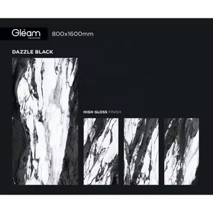 Carreaux de porcelaine émaillés aspect marbre brun 800*1600 Finition brillante pour murs et sols Prix bas pour la décoration intérieure des villas - Product Image 4