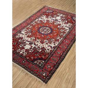 Alfombra de Lana Anudada a Mano Aalam Pae-4500, Color Marfil, con Medallón Abstracto, para Sala de Estar, Entrada, Pasillo, Rectangular, Tipo Rompecabezas, para Adolescentes - Product Image 2