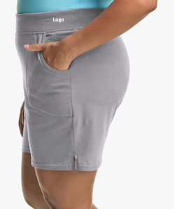 Short de sport en jersey de coton respirant à séchage rapide pour femme de grande taille Style décontracté avec taille moyenne durable et coupe-vent - Product Image 6
