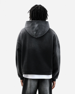 Sweats à capuche thermiques délavés au soleil pour hommes de haute qualité brodés sur mesure Design lavé à l'acide pour la saison d'hiver Entretien OEM - Product Image 5