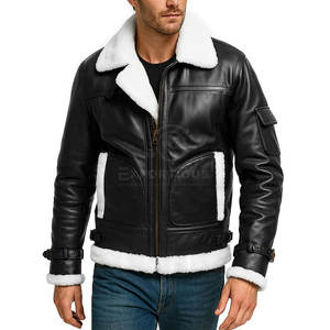 Chaqueta de Cuero y Piel para Hombre Hecha a Medida con Logotipo Personalizado en la Parte Delantera, Chaqueta de Invierno de Primera Calidad Ecológica de Pakistán - Product Image 2