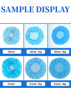 Descartáveis Bouffant Caps 1000 Pcs 21 Polegadas <span class=keywords><strong>Hair</strong></span> Net Elastic Dust Cap para Food Service Kitchen Head Cover Azul (PP 10g) - Product Image 3