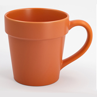 EffiPrint Mug en céramique thermique de 10 oz, compatible alimentaire, imprimable à la demande, avec motif pot de fleurs et cuillère, pour cadeaux d'entreprise - Style campagnard