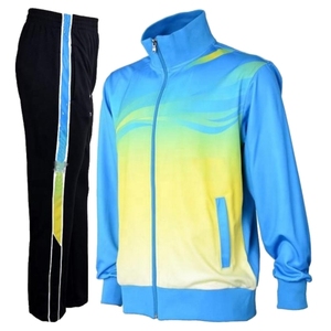 Ensemble de survêtement d'hiver respirant pour homme, 100 % polyester, sublimé, ajusté, en polaire écologique, avec fermeture éclair intégrale - Vente en gros Saleh Enterprises - Product Image 1