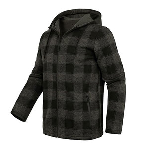 Sudaderas con Cierre de Cremallera de Franela Transpirable, Tejido de Lana/Algodón, Ajuste Cómodo, Moda de Invierno, Estilo de Vida al Aire Libre - Product Image 1