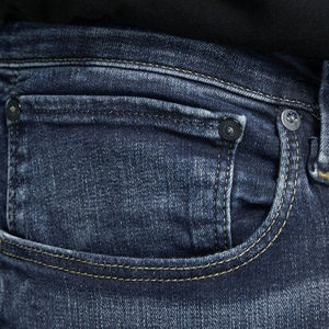 Pantalones vaqueros elegantes al por mayor 2025 pantalones vaqueros de cintura alta ajustados Pantalones rectos pantalones vaqueros de talla grande pantalones vaqueros de diseño con bolsillos para hombre - Product Image 3