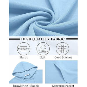 Sudadera informal con capucha para hombre, sudadera básica de corte regular de punto de gofres de manga larga con técnicas bordadas para invierno - Product Image 4