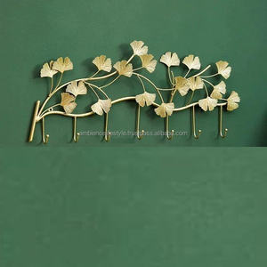 Designer Iron <b>Leaf</b> <b>Wall</b> Accent Hook Living Room <b>Decorative</b> Metal Hook for Hanging Art-Direct From Factory - Product Image 2