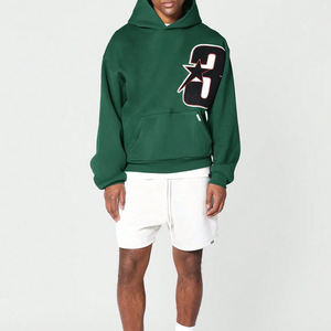 Sudadera con capucha para hombre de último diseño, suéter de peso pesado, ropa de calle, bordado de chenilla, gráfico personalizado, 100% algodón de gran tamaño - Product Image 2