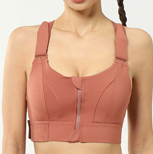 Dansky เสื้อชั้นในสตรีไซส์พิเศษบราออกกำลังกายโยคะไร้สายด้านหน้ามีซิปด้านหลังกลวงสำหรับวิ่งฤดูร้อนแบบลำลอง - Product Image 1