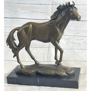 गर्म बिक्री कस्टम कांस्य घोड़े की मूर्ति धातु पशु शिल्प के लिए घरेलू सजावट के लिए उच्च गुणवत्ता कास्टिंग - Product Image 2