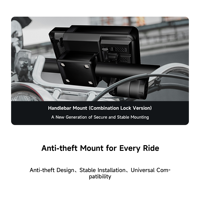 Système de moto intelligent AlienRider 6,2 pouces M2-QR, libération rapide QR, radar d'angle mort 77G, étanche IP68, surveillance TPMS
