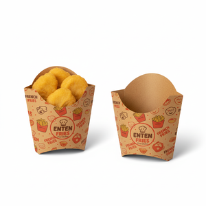 กล่องเฟรนช์ฟรายส์ไก่ทอดแบบนำกลับบ้านสำหรับธุรกิจ พร้อมโลโก้สั่งทำได้ บรรจุภัณฑ์เบอร์เกอร์ไก่เกรดอาหาร พร้อมกล่องกระดาษสำหรับอาหารแบบนำกลับบ้าน - Product Image 3