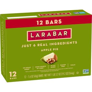 Larabar Pastel de Manzana, Barras de Frutas y Nueces Veganas Sin Gluten, Barras de 1.6 oz, Paquete de 12 - Product Image 1