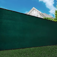 Voile d'ombrage HDPE durable 75% vert/couleur personnalisée, coupe-vent, pour balcon et terrasse, écran d'intimité 2x3m, protection solaire extérieure tricotée