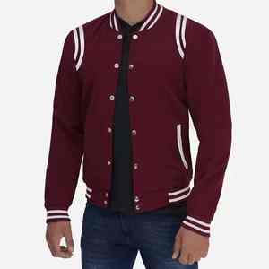 Veste universitaire de sport de luxe pour hommes, veste de baseball décontractée avec manches en cuir léger, veste universitaire - Product Image 2