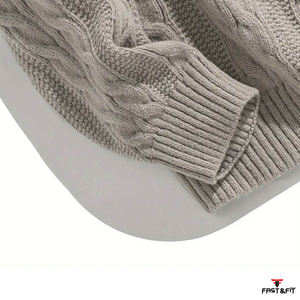 สเวตเตอร์กันหนาวสำหรับผู้ชายและผู้หญิง, สเวตเตอร์กันหนาวแขนยาวโอเวอร์ไซส์พลัสไซส์ผ้าแคชเมียร์มีโลโก้ด้านหน้ากันรอยยับแห้งเร็ว - Product Image 5