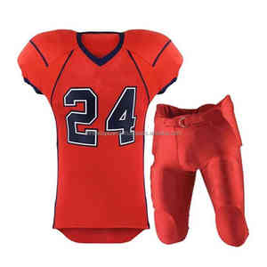 Logotipo personalizado de calidad profesional Características de talla grande para ropa deportiva de verano Conjunto de uniforme de fútbol americano duradero y transpirable - Product Image 4