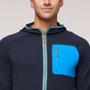 Sweat à capuche de sport à fermeture éclair pour hommes avec poche contrastée OEM/ODM veste à capuche d'entraînement athlétique décontractée avec logo personnalisé pour la vente en gros - Product Image 2