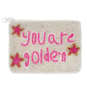 Fait à la main nouveau dernier design broderie à la main graine perlée pochette à monnaie multicolore ceux-ci font un excellent petit cadeau mini sac à monnaie à fermeture éclair - Product Image 1