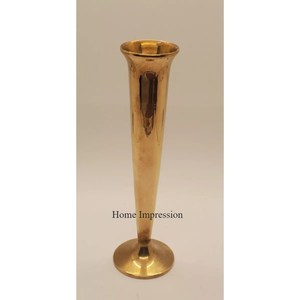 Dernier modèle arrivée de haute qualité couleur or finition brillant poli miroir qualité luxueuse vente chaude trompette Vase fournitures - Product Image 1