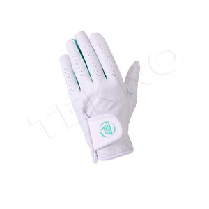 Guante de golf de cuero blanco con rayas de colores en Wristtr - Product Image 1