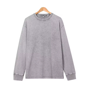 Sweat-shirt en coton graphique personnalisé | Pull ras du cou délavé à l'acide | Broderie et impression Streetwear OEM ODM - Product Image 2
